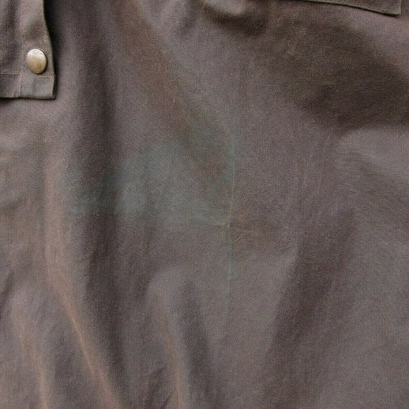 KAKADU TRADERS AUSTRALIA Ranch Duster Large Brown Oiled Cotton Canvas Coat - Picture 8 of 12